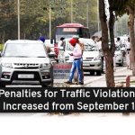 Penalties for Traffic Violations Increased from September 1