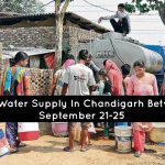 Low Water Supply In Chandigarh Between September 21-25