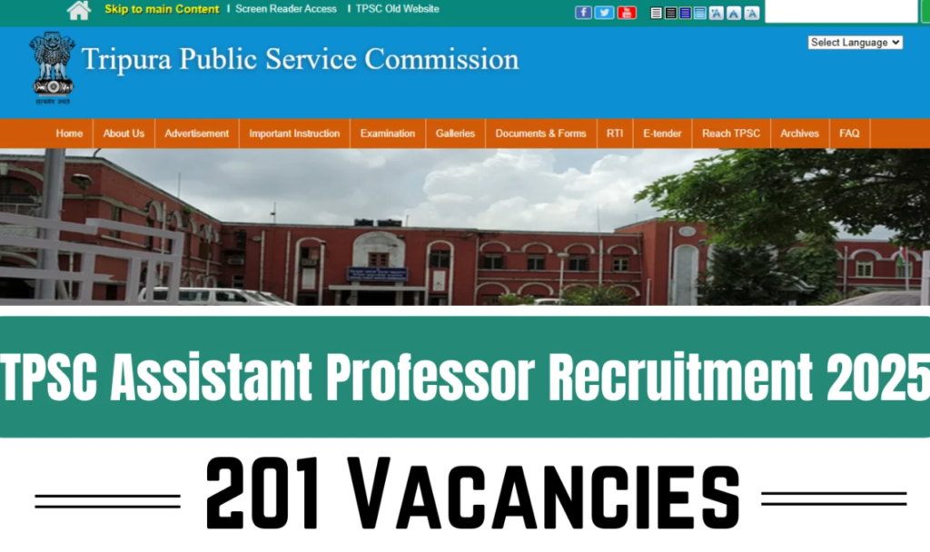 TPSC Assistant Professor Recruitment 2025