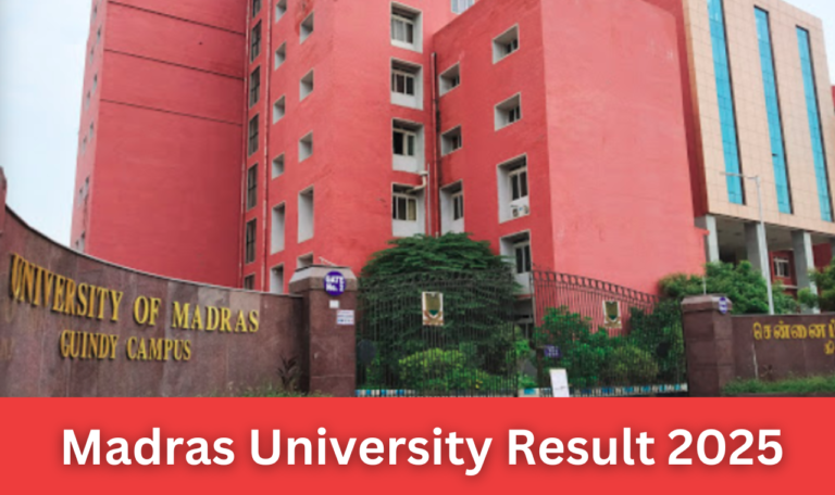 Madras University Result 2025