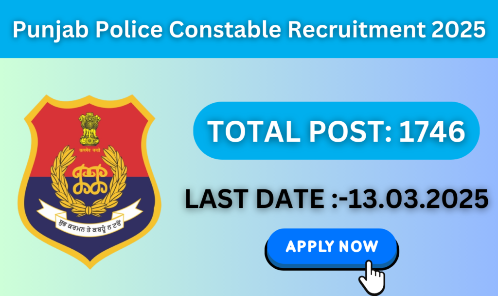 Punjab Police Constable Recruitment 2025