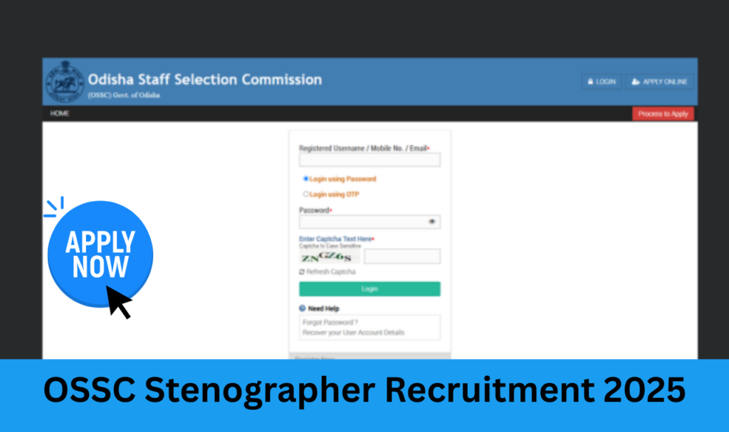 OSSC Stenographer Recruitment 2025