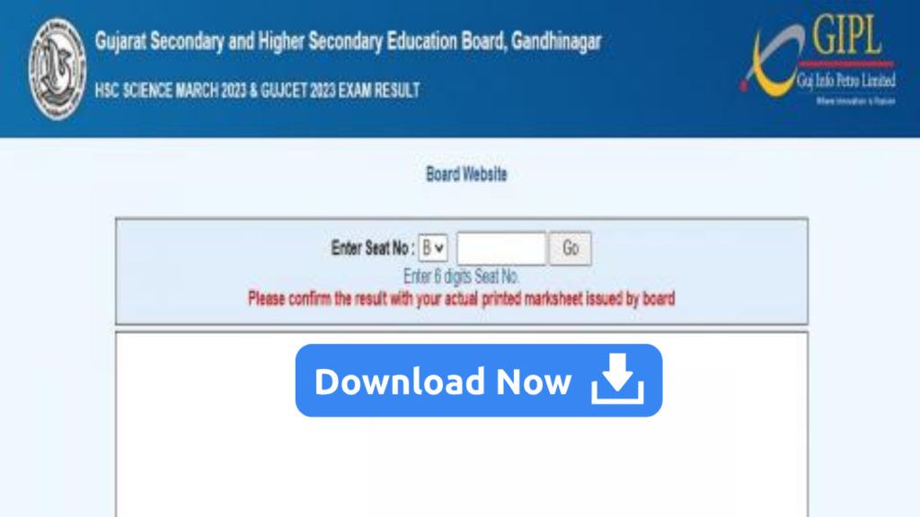 GSEB HSC Result 2025 Live