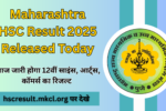 Maharashtra HSC Result 2025 Released Today